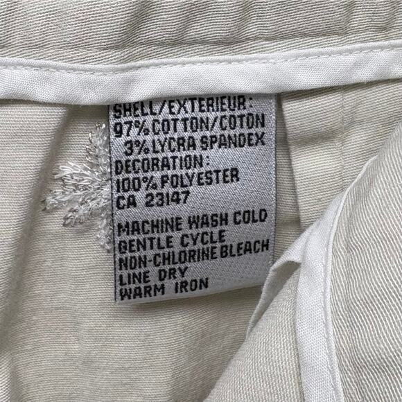 VTG Talbots Beige Bermuda Shorts, Palm Tree Embroidery, Women's Size 8 - Picture 5 of 5